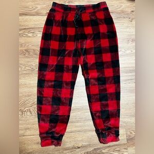 Cynthia Rowley Red and Black Buffalo Plaid Pajama Bottoms